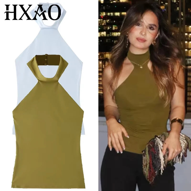HXAO's Daring Sleeveless Summer Top