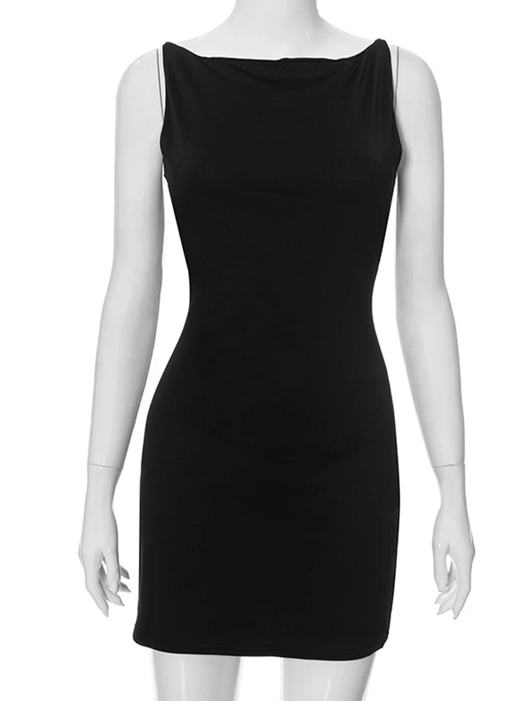 Sleeveless Mini Wrap Dress Y2K