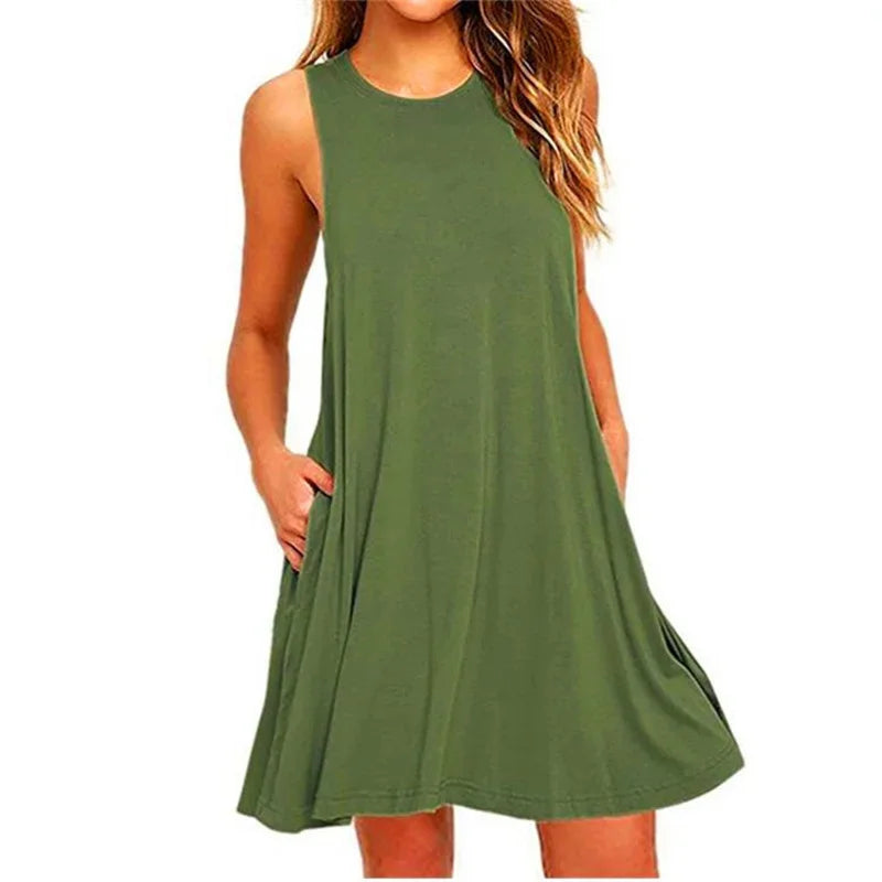 Casual Plain Beach Cover Up Dress