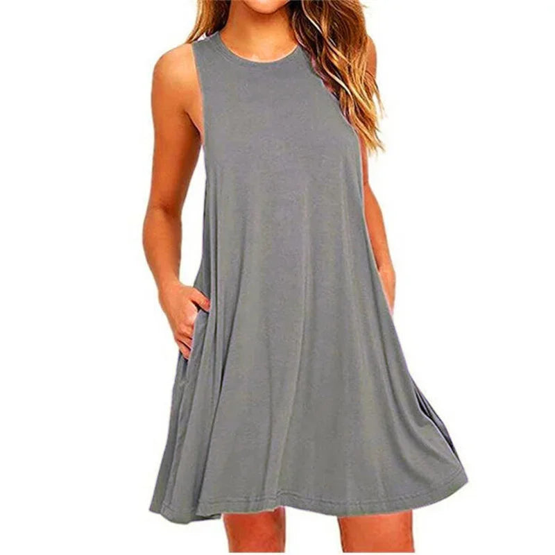 Casual Plain Beach Cover Up Dress