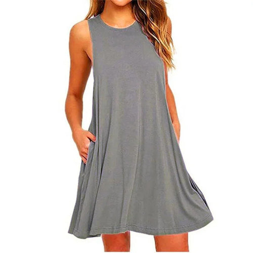 Casual Plain Beach Cover Up Dress