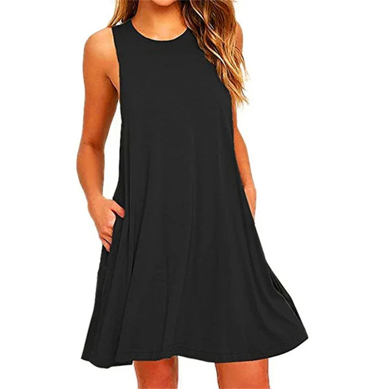 Casual Plain Beach Cover Up Dress