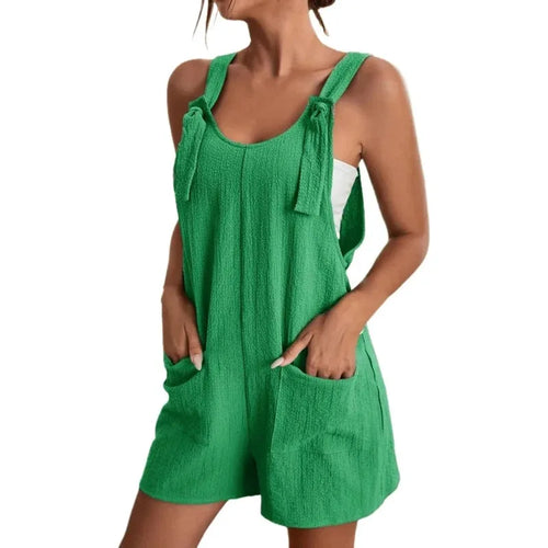 Casual Loose Summer Rompers with Pockets