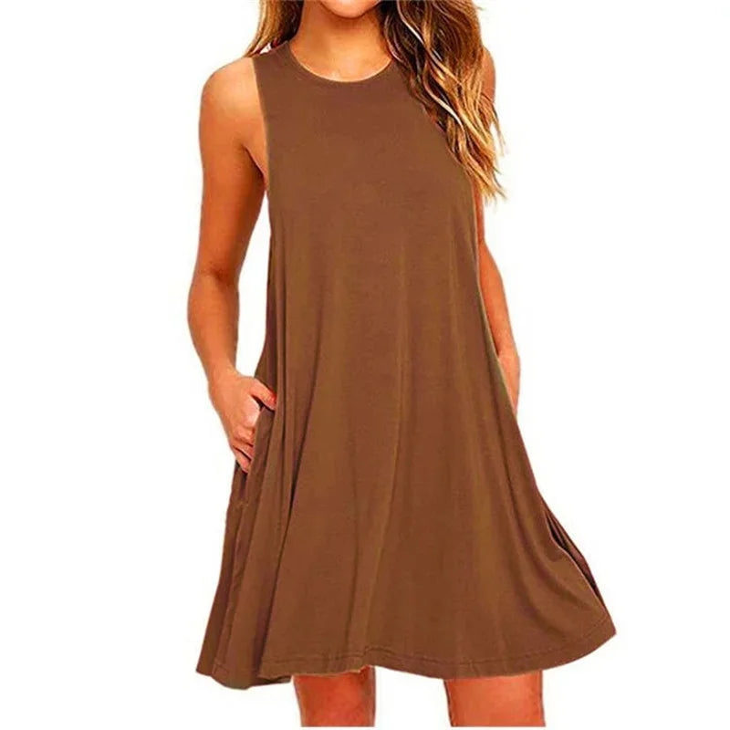 Casual Plain Beach Cover Up Dress
